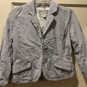 American Eagle Seer-Sucker 3/4 sleeve Blazer
